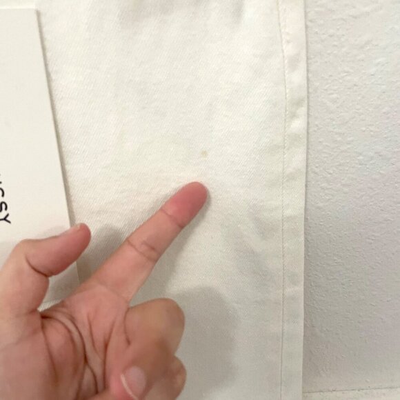 NWT Moussy MV Aurora Wide Straight Crop in White Size 26 - Picture 8 of 9